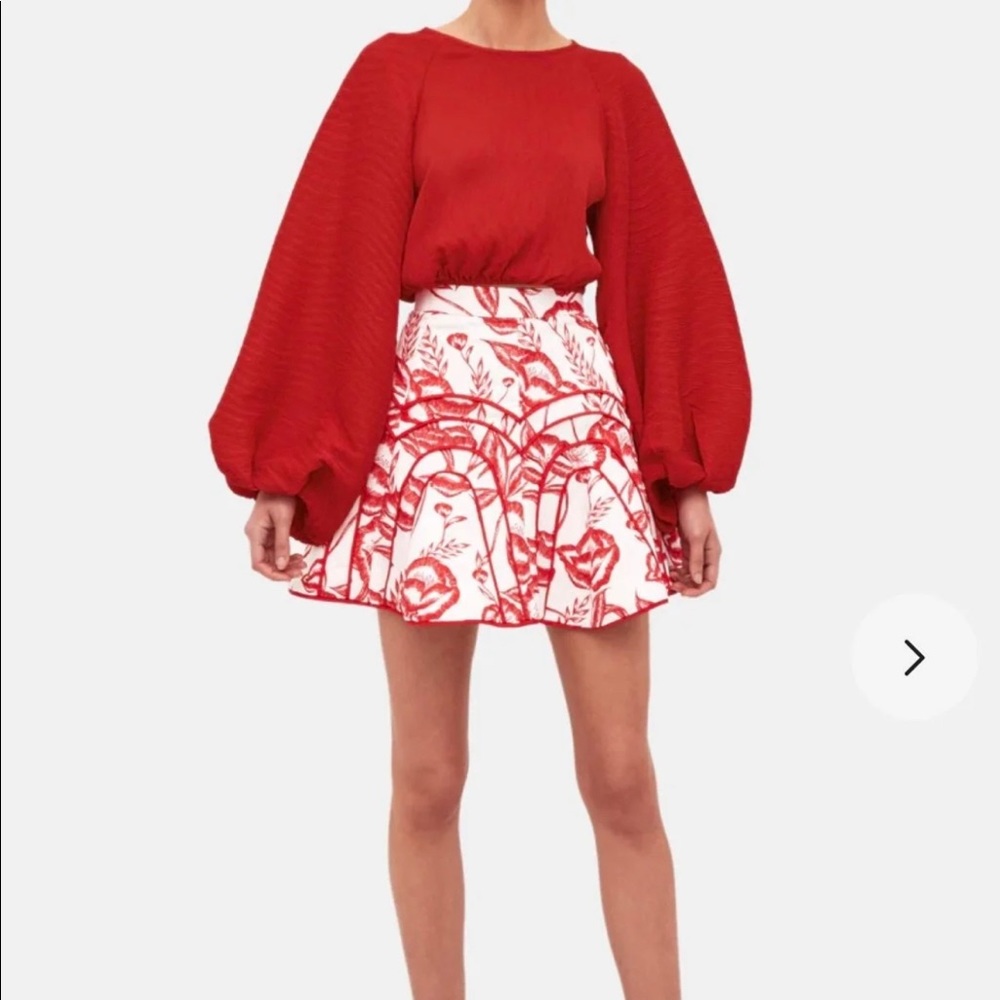 C/MEO Collective Ballon Sleeve crop top